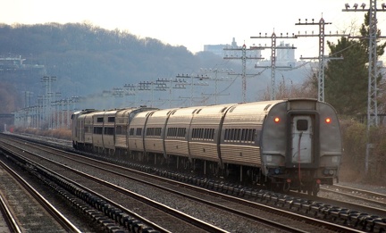 Amtrak P32AC-DM 717 @ Riverdale (Train 48 - Lake Shore Limited). Photo taken by Brian Weinberg, 1/8/2006.