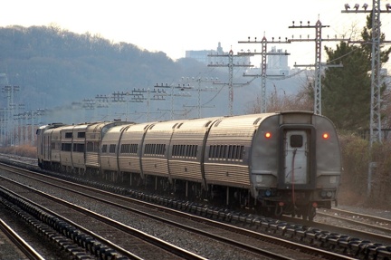 Amtrak P32AC-DM 717 @ Riverdale (Train 48 - Lake Shore Limited). Photo taken by Brian Weinberg, 1/8/2006.