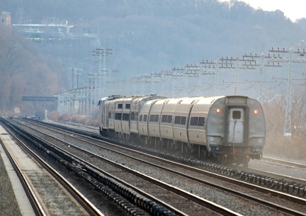 Amtrak P32AC-DM 717 @ Riverdale (Train 48 - Lake Shore Limited). Photo taken by Brian Weinberg, 1/8/2006.