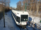 NJT Newark City Subway (NCS) LRV 105A @ Davenport Avenue. Photo taken by Brian Weinberg, 1/15/2006.