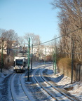 NJT Newark City Subway (NCS) LRV 102A @ Davenport Avenue. Photo taken by Brian Weinberg, 1/15/2006.