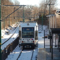 NJT Newark City Subway (NCS) LRV 102B @ Davenport Avenue. Photo taken by Brian Weinberg, 1/15/2006.