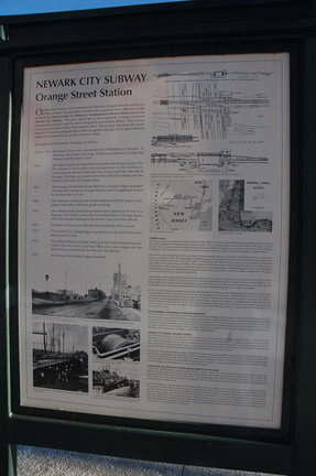 History of the area around the NJT Newark City Subway (NCS) Orange Street station. Photo taken by Brian Weinberg, 1/15/2006.