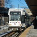 NJT Newark City Subway (NCS) LRV 105B @ Orange Street. Photo taken by Brian Weinberg, 1/15/2006.