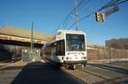 NJT Newark City Subway (NCS) LRV 116B @ Orange Street. Photo taken by Brian Weinberg, 1/15/2006.