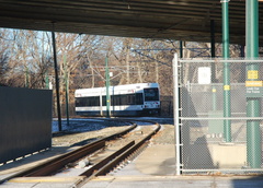 NJT Newark City Subway (NCS) LRV 116B @ Orange Street. Photo taken by Brian Weinberg, 1/15/2006.