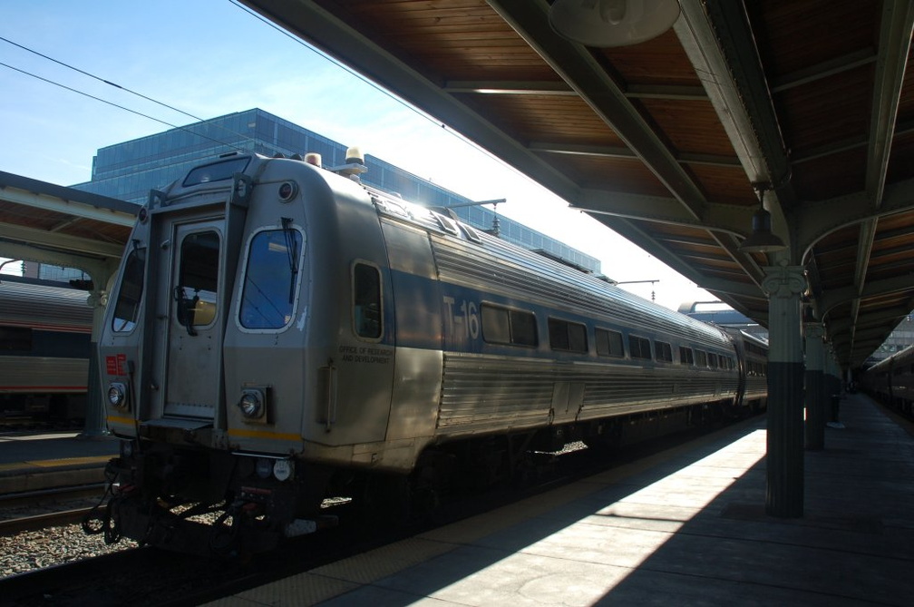 Federal Railroad Administration (FRA) T-16 (officially DOTX 216) (High Speed Research Car) (ex-Amtrak 9642, nee-Penn Central 803