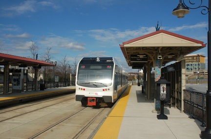 NJT River LINE DMU 3502A @ Entertainment Center. Photo taken by Brian Weinberg, 2/5/2006.