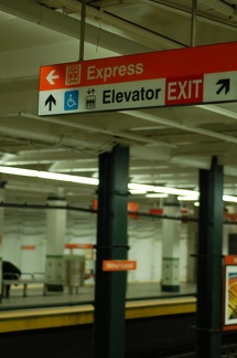 Curious &quot;Express&quot; sign @ Walnut-Locust (SEPTA Broad Street Subway) even though that is the last stop on the express. P