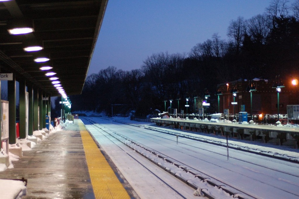 MNCR Riverdale station (Hudson Line). Photo taken by Brian Weinberg, 2/13/2006.