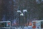 Icy lamp post @ Spuyten Duyvil (Hudson Line). Photo taken by Brian Weinberg, 2/13/2006.