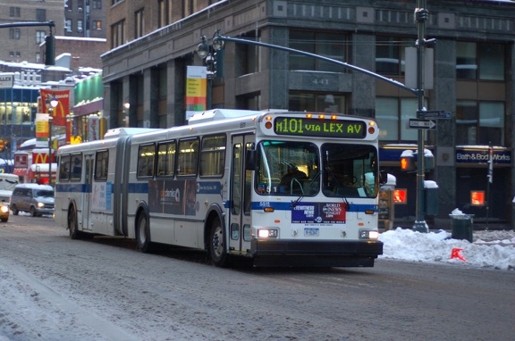 MTA NYCT NF D60HF 5511 @ Lexington Ave &amp; 44th Street. Photo taken by Brian Weinberg, 2/13/2006.