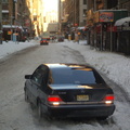 Mercedes-Benz S420 (stuck in the snow?) @ 27th Street and 5 Av. Photo taken by Brian Weinberg, 2/13/2006.