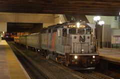 NJ Transit GP40FH-2 4134 @ Secaucus Transfer. Photo taken by Brian Weinberg, 2/19/2006.