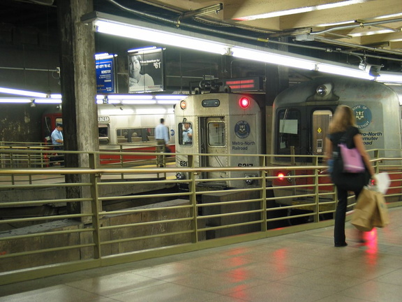 MNR M-2 8745 &amp; ConDOT Shoreliner II 6217 @ Grand Central Terminal.  Photo taken by Brian Weinberg, 08/06/2003.