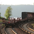 Tail end of freight train @ Spuyten Duyvil (MNCR Hudson Line). Photo taken by Brian Weinberg, 5/17/2006.