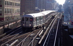 R-62A @ 125 St (1). Train is traveling northbound and is switching from the middle track to the northbound track. Photo taken by