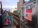 R-62A 2361 &amp; 2201 @ 125 St (1). Photo taken by Brian Weinberg, 3/9/2003.