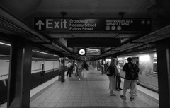 Broadway-Nassau Street (A/C) - looking west (under the BMT). This is part of the Fulton Street station complex. This is how you