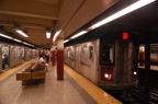 R-142 1201 @ Brooklyn Bridge (5) - front of the northbound platform (looking south). Photo taken by Brian Weinberg, 6/28/2006.