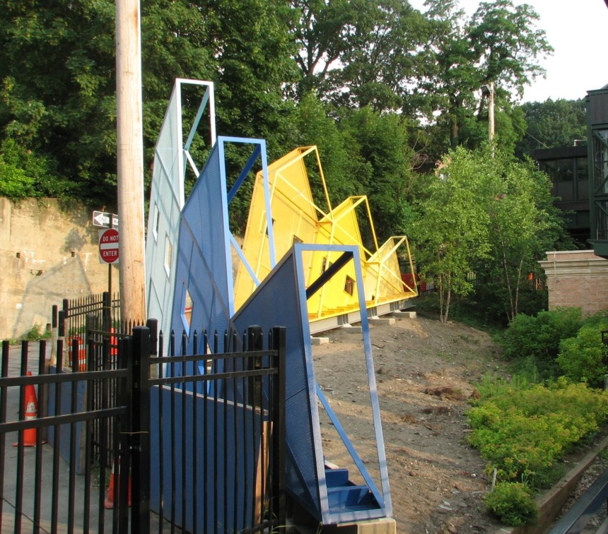 New art and/or functional installation @ MNCR Riverdale station (Hudson Line). Photo taken by Brian Weinberg, 7/3/2006.