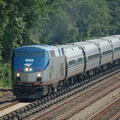 Amtrak P32AC-DM 708 @ Riverdale (Train 291, Ethan Allen Express). Photo taken by Brian Weinberg, 7/9/2006.