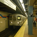 R-46 6056 @ Jamaica - 179 St (R). Note: The (R) was extended to 179 St due to track work. Photo taken by Brian Weinberg, 7/16/20