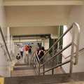New staircase down to the Flushing Line platform @ Times Square - 42 St (BMT) mezzanine. This staircase replaced one set of the