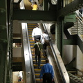 Times Square (7) - eastern escalator off the Flushing platform. mezzanine. Photo taken by Brian Weinberg, 8/3/2006.
