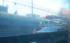 Stranded (B) train on the Manhattan Bridge. Power was shut off due to a fire. Photo taken by Brian Weinberg, 8/16/2006.