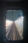 R-160B 8713 @ Manhattan Bridge (N). Note: first revenue run of the R-160 fleet as part of the 30-day test. This is the view out