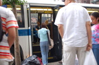 Bad people boarding through the rear door @ 231 St and Broadway. Photo taken by Brian Weinberg, 8/25/2006.