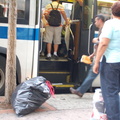 Bad people boarding through the rear door @ 231 St and Broadway. Photo taken by Brian Weinberg, 8/25/2006.