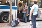 Bad people boarding through the rear door @ 231 St and Broadway. Photo taken by Brian Weinberg, 8/25/2006.