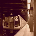 R-160B **** @ Broadway Junction (A) during its 30-day in-service test. Photo taken by Brian Weinberg, 9/17/2006.