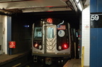 R-160A-2 8662 @ 59 St - Columbus Circle (A). Set is on 4th run of first day of 30-day test. Photo taken by Brian Weinberg, 10/16