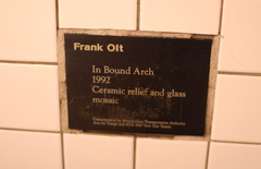 The artwork &quot;In Bound Arch&quot; by Frank Olt @ 23 St - Ely Av (E/V) on the Manhattan-bound platform. Photo taken by Brian