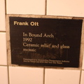 The artwork "In Bound Arch" by Frank Olt @ 23 St - Ely Av (E/V) on the Manhattan-bound platform. Photo taken by Brian