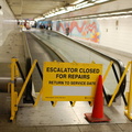 Moving sidewalk closed for repairs @ 23 St - Ely Av (E/V). Photo taken by Brian Weinberg, 11/9/2006.