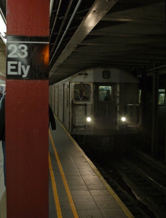 R-32 3474 @ 23 St - Ely Av (E). Photo taken by Brian Weinberg, 11/9/2006.