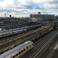 MNCR M-7A 4252 and LIRR M-7 @ Sunnyside. Photo taken by Brian Weinberg, 11/9/2006.