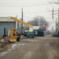 Staten Island North Shore right-of-way near N Burgher Avenue. The ROW forms a dirt road that can be driven east and west of this
