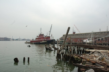 Moran Towing Corporation tugboats Brendan Turecamo and Margaret Moran at the end of Port Richmond Avenue. Photo taken by Brian W