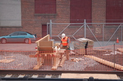 Platform reconstruction @ Hastings-on-Hudson (MNCR Hudson Line). Photo taken by Brian Weinberg, 5/17/2007.