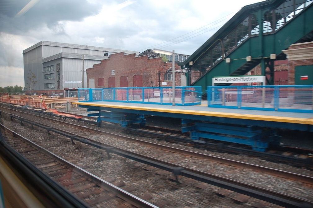 Platform reconstruction @ Hastings-on-Hudson (MNCR Hudson Line). Photo taken by Brian Weinberg, 5/17/2007.