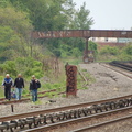 Fishermen walking the tracks @ Riverdale (Hudson Line). Photo taken by Brian Weinberg, 5/20/2007.