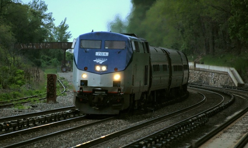 Amtrak P32AC-DM 704 @ Riverdale (Empire Service train #242). Photo taken by Brian Weinberg, 5/20/2007. DSC_2982af.jpg