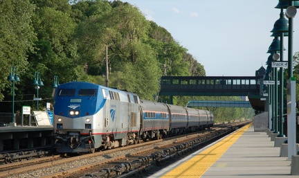 Amtrak P32AC-DM 710 @ Riverdale (Hudson Line). Photo taken by Brian Weinberg, 6/24/2007.