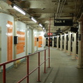 Former uptown local platform and now the platform for the 42 St Shuttle's Track 4 @ Times Square (S). Photo taken by Brian Weinb