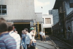H&amp;M/PATH Henderson Yard during a fan trip. Photo taken by John Lung, July 1988.